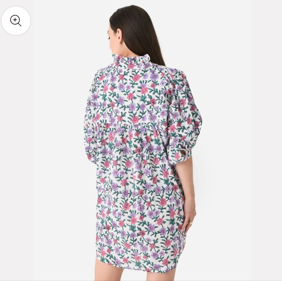 SUR LA VAGUE Women's Blouse Mini Dress o/s Puff-sleeve - Picture 2 of 9